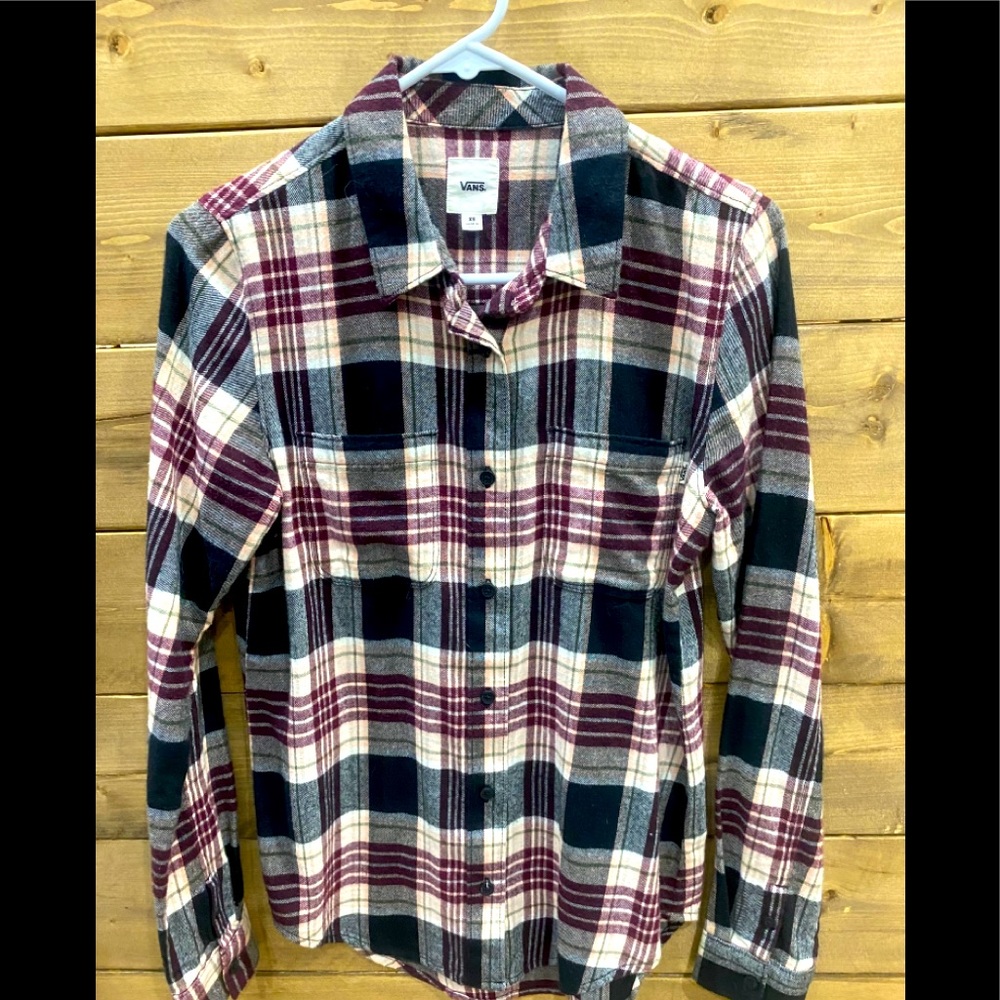 Vans Button Up Plaid Long Sleeve